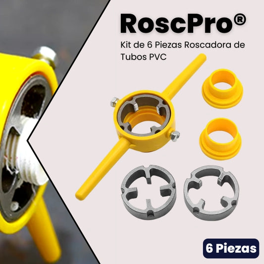 RoscPro® - Kit de 6 Piezas Roscadora de Tubos PVC